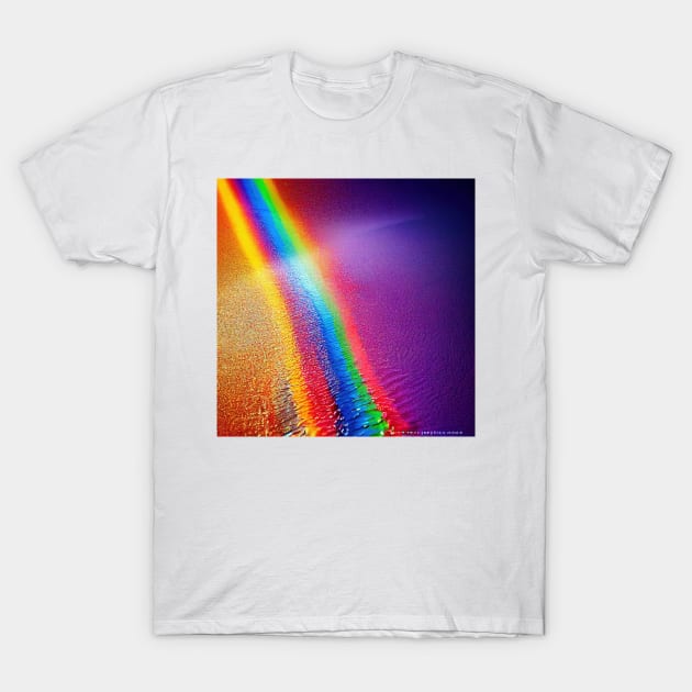 Liquid Colors Flowing Infinitely - Heavy Texture Swirling Thick Wet Paint - Abstract Inspirational Rainbow Drips T-Shirt by JensenArtCo